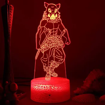 3d Lampas kimetsu nav yaiba Anime Bērnu Guļamistaba Dekors Led Gaismas Dzimšanas dienas Dāvanu Demon Slayer