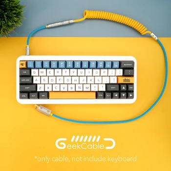 GeekCable Roku darbs Pielāgota Mehāniskās Tastatūras Kabelis GMK Tēma SP Keycap bitīte Colorway Vairākas Koniskie Savienotāji