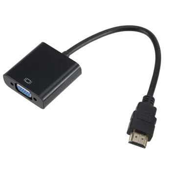 HDMI-saderīgam Uz VGA HD Kabeli, Video Converter 1080p HDMI Adapteris-savietojams Digitālā Signāla Pārveidošana Uz VGA Analogais Signāls