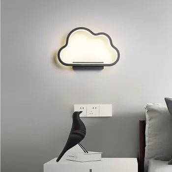 Mūsdienu LED gultas lampa, guļamistaba, dzīvojamā istaba, sienas lampas fona siena minimālisma bērnu istabas mākonis led sienas apgaismojuma Ziemeļvalstu